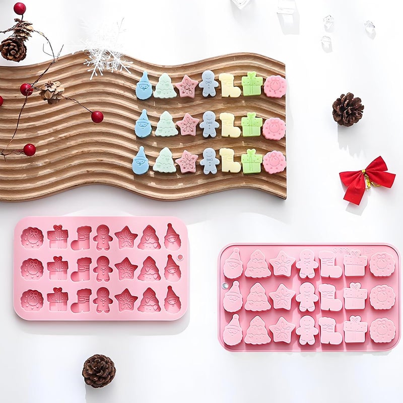Fchil Christmas Silicone Chocolate Molds Set - Image 4